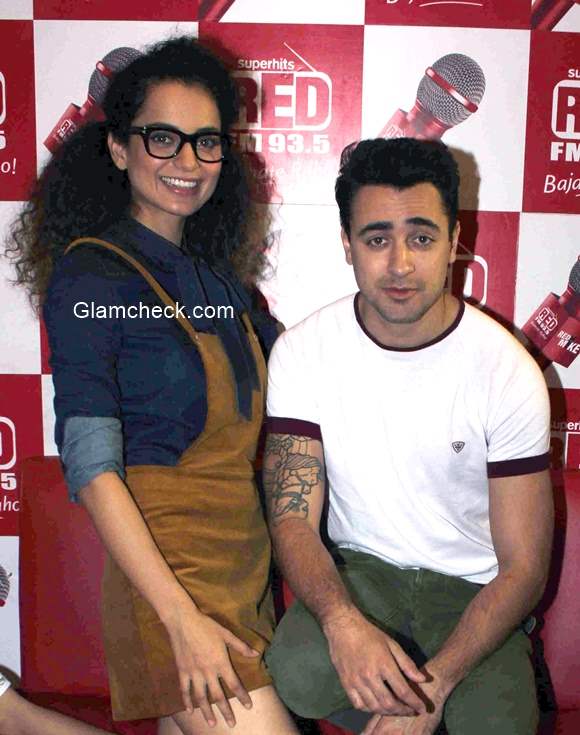 Kangana and Imran at Red FM studio for Katti Batti promotions