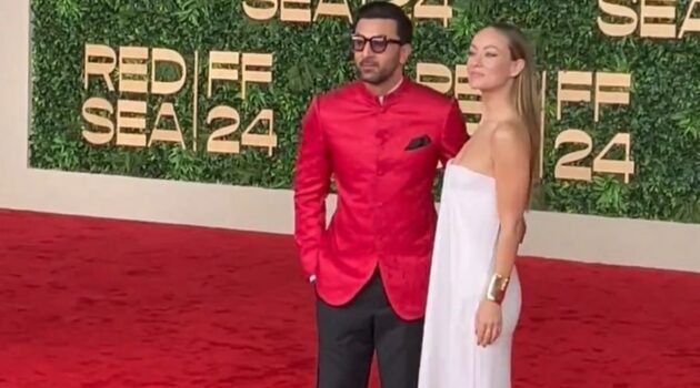 Ranbir Kapoor and Olivia Wilde on the Red Carpet at the 2024 Red Sea International Film Festival