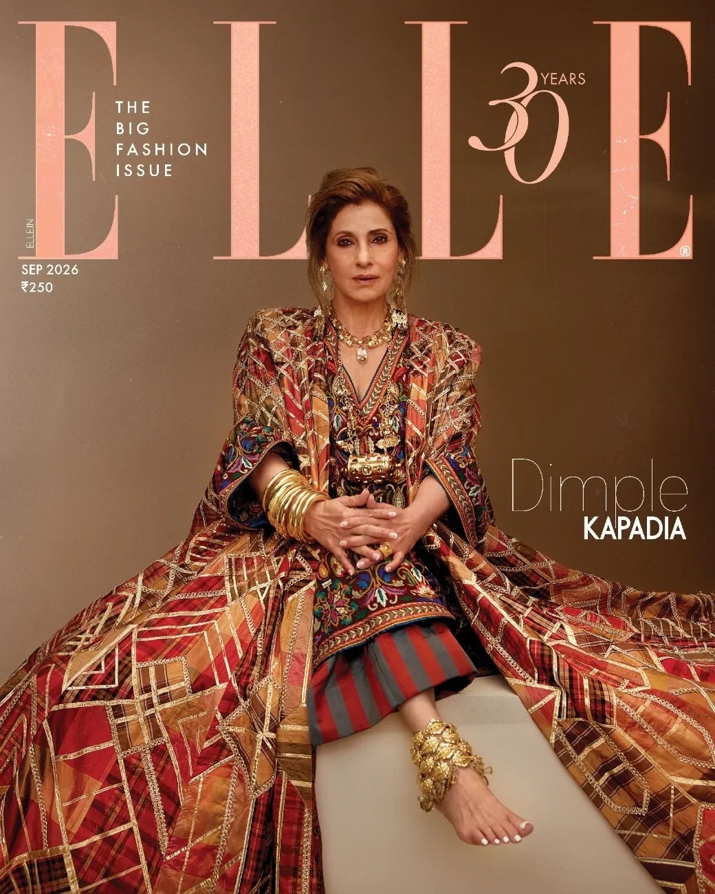 Dimple Kapadia on ELLE India September 2026 Cover