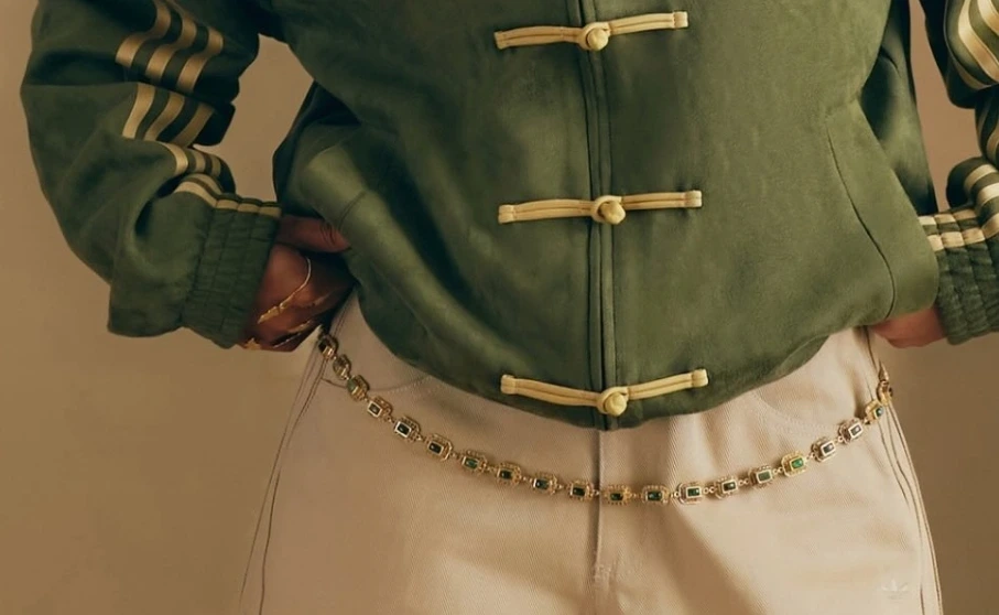 Adidas India Styles the Tang Jacket With Athiiya’s Sculptural Jewellery