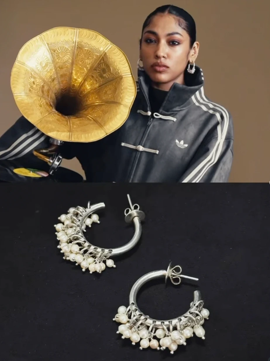 Adidas India Styles the Tang Jacket With Athiiya’s Sculptural Jewellery