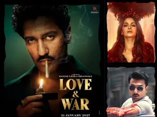 Love & War First Look Posters Reveal Alia Bhatt, Ranbir Kapoor and Vicky Kaushal