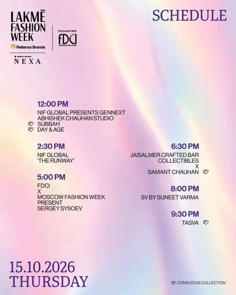Lakmé Fashion Week x FDCI October 2026: Delhi Schedule