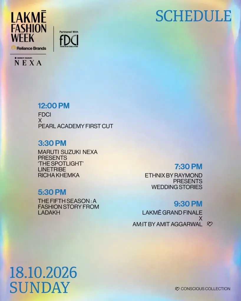 Lakmé Fashion Week x FDCI October 2026: Delhi Schedule