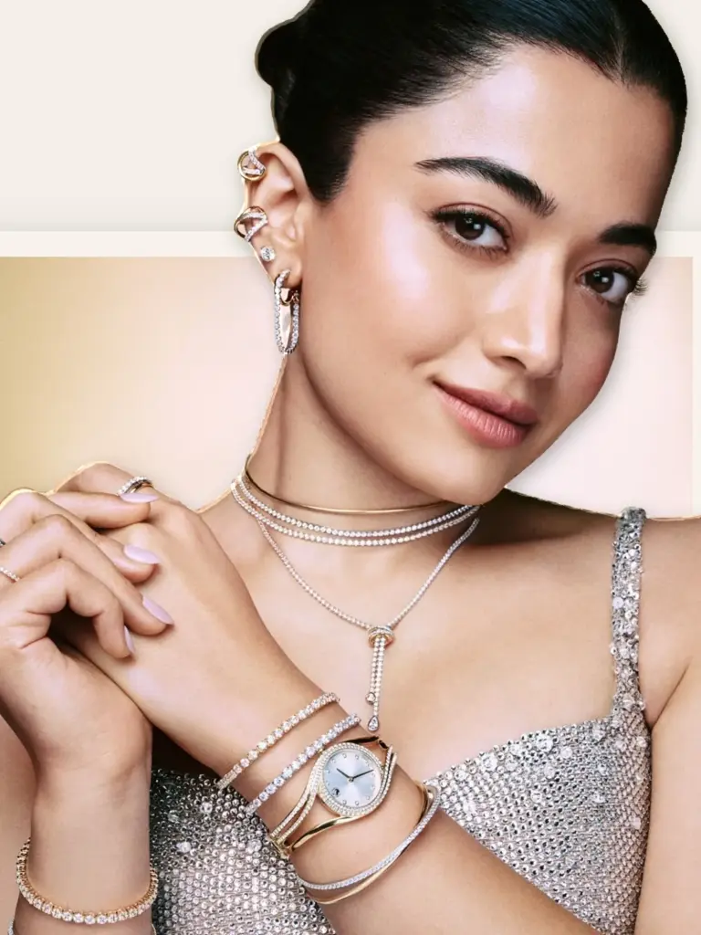 Rashmika Mandanna Swarovski Diwali 2026 Campaign pics