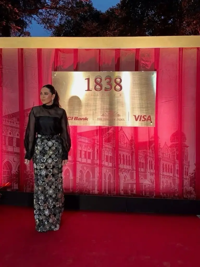 Karisma Kapoor outfit at the 1838 Reserve Launch