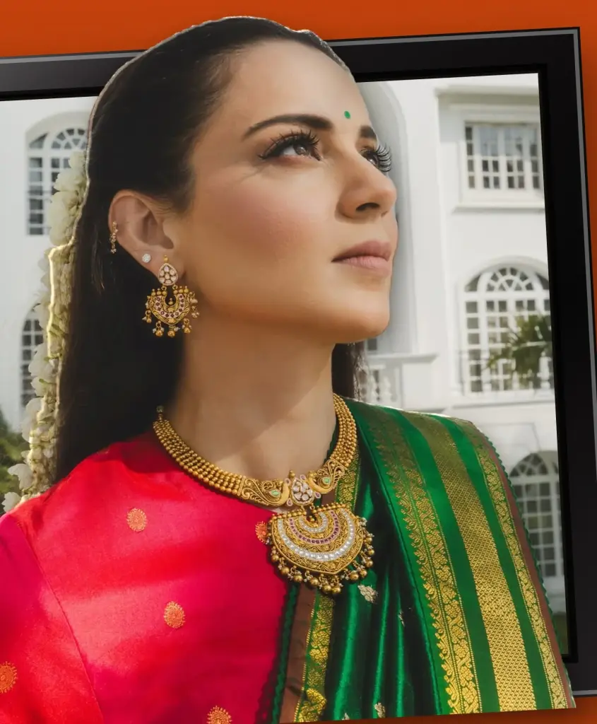 Kangana Ranaut’s Traditional Silk Look in Ayodhya