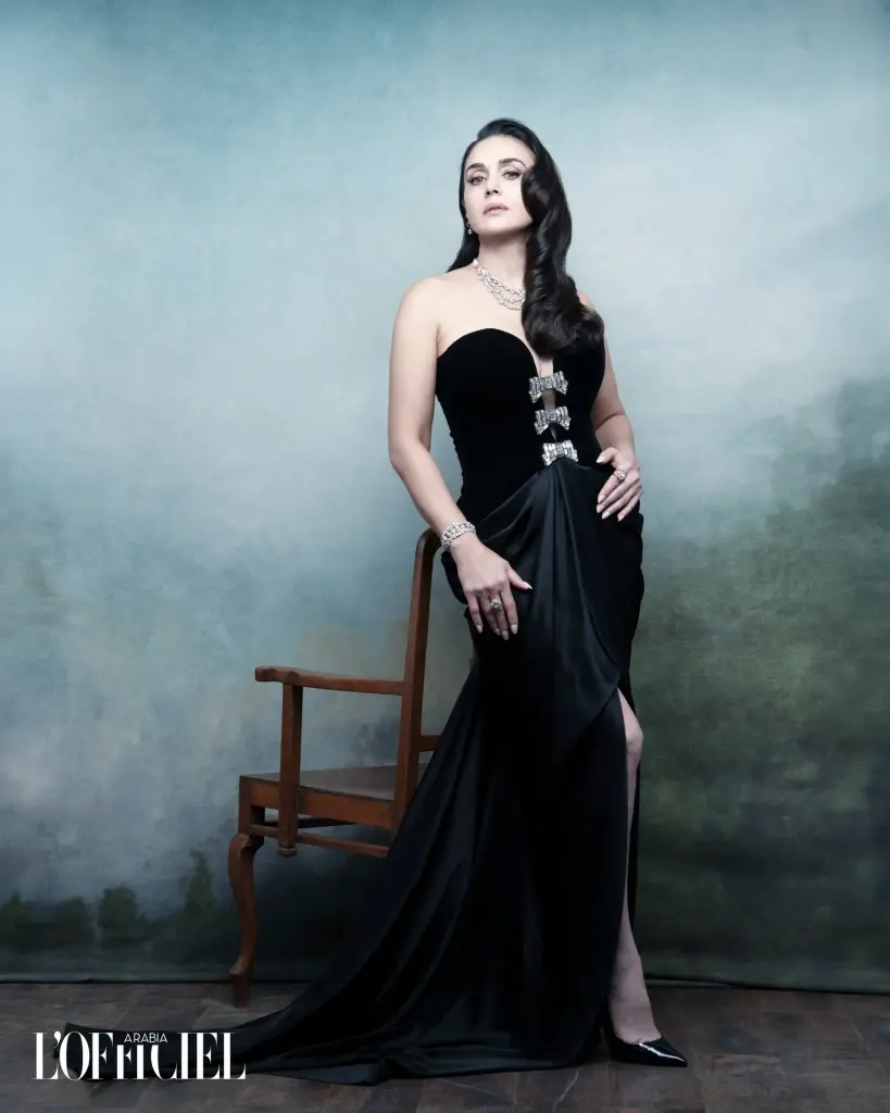 Preity Zinta, who discusses beauty, personal style and entrepreneurship with ELLE Arabia