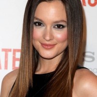 Leighton Meester hairstyle makeup