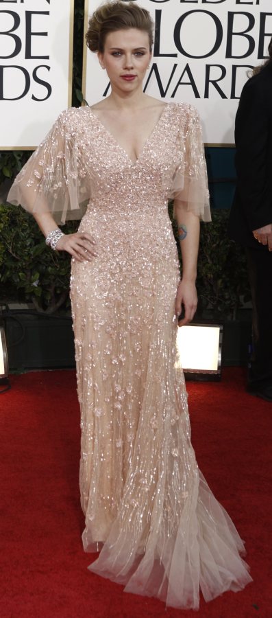 Scarlett Johansson  Elie Saab gown 2011 Golden Globe Awards