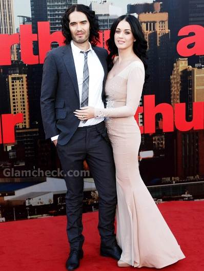 Katy Perry Russell Brand at Arthur London Premiere