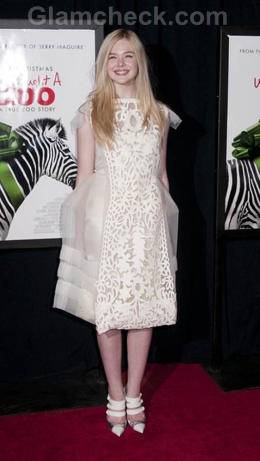 Elle Fanning dress at We Bought a Zoo Premiere