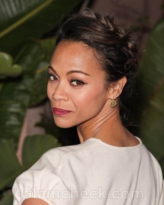 Zoe Saldana in Casual Chic Outfit at Charity Do