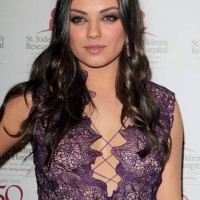 Mila Kunis Wows in Racy Purple Dress at Charity Do