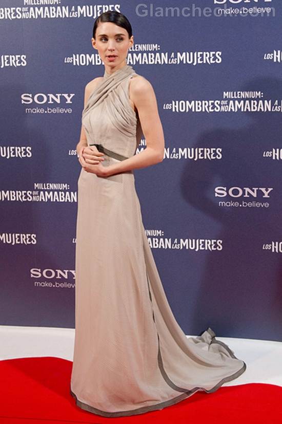 Rooney Mara Rocks Rodarte Dress at Madrid Premiere of Dragon Tattoo