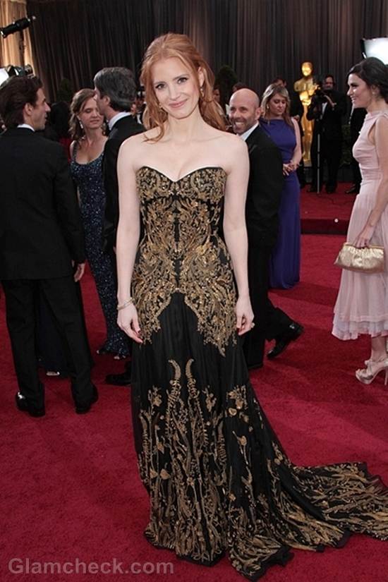 Oscars 2012 best dressed Jessica Chastain