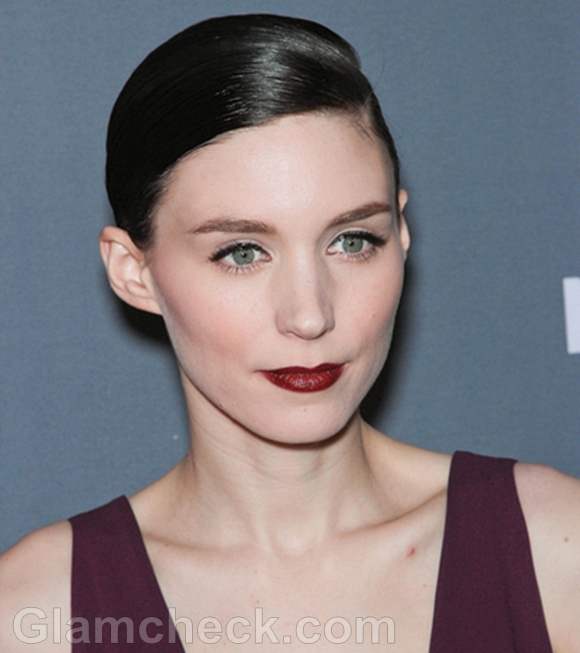 Rooney Mara Burgundy Frock Costume Designers Awards