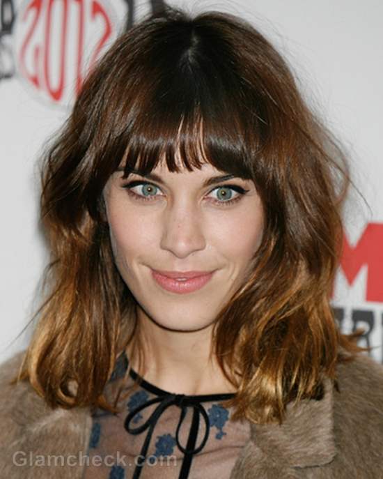 Alexa Chung Sports Sweet Blue Dress at NME Awards