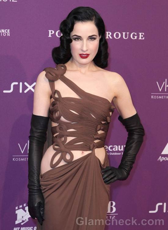 Dita von Teeses in Revealing Couture Gown at Duffstars Awards 2012