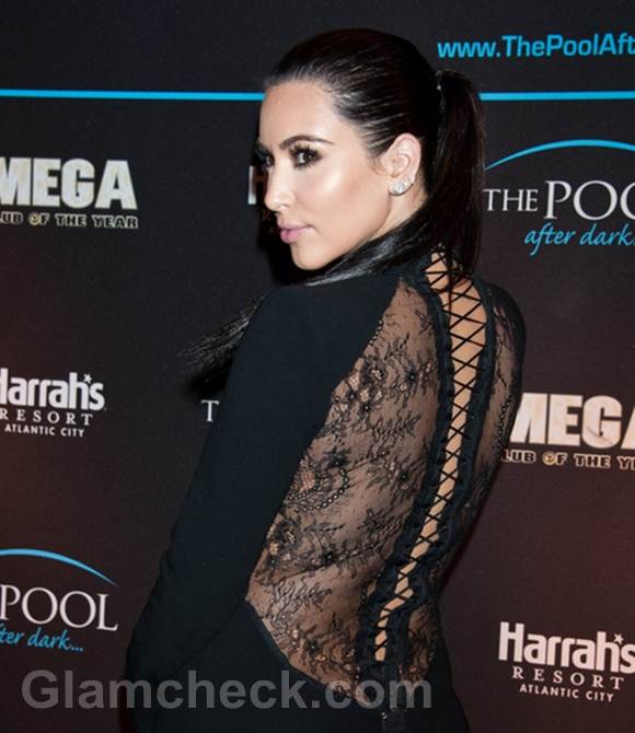 Kim Kardashian in sexy black dress