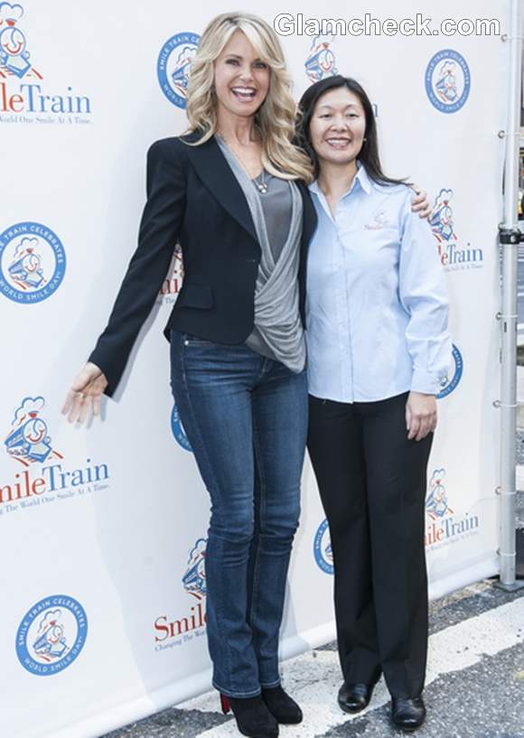 Christie Brinkley Smile Trains World Smile Day