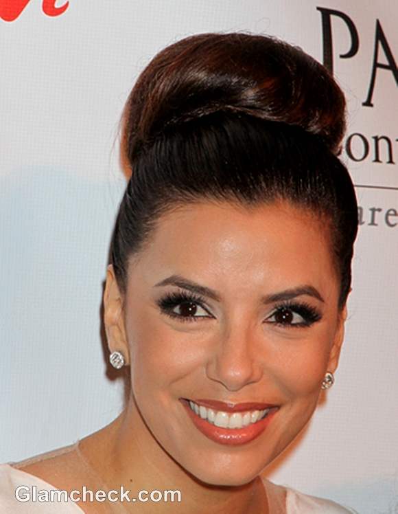 Eva Longoria Ballerina bun hairstyle