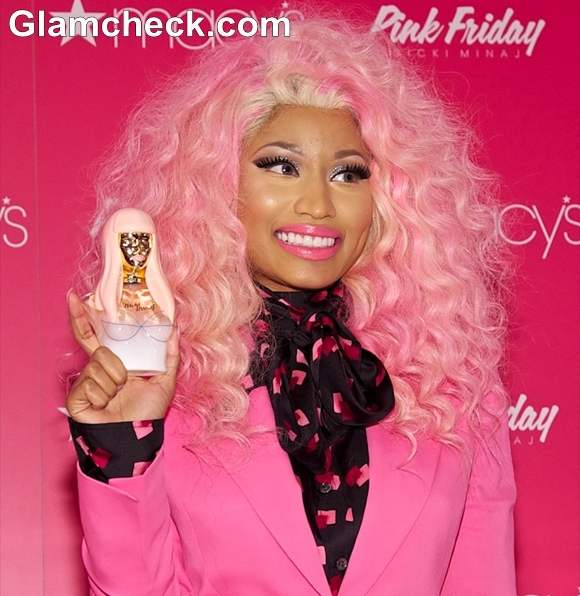 Nicki Minaj Goes Conservative in Pink Suit for Pink Friday Fragrance Launch