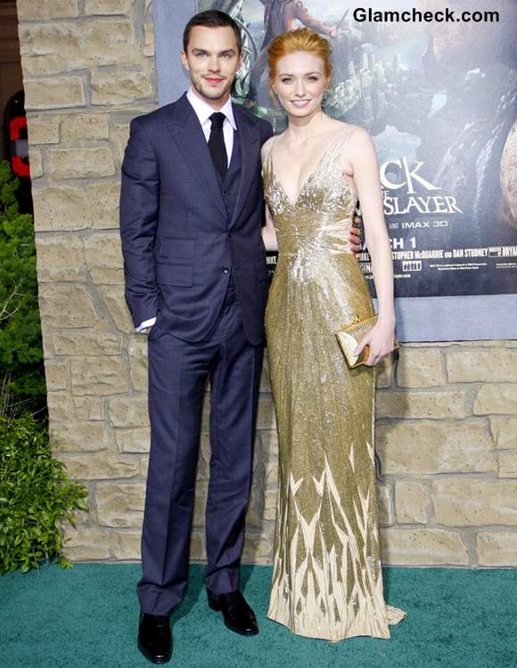 Eleanor Tomlinson and Nicholas Hoult at Jack and the Giant Slayer Premiere