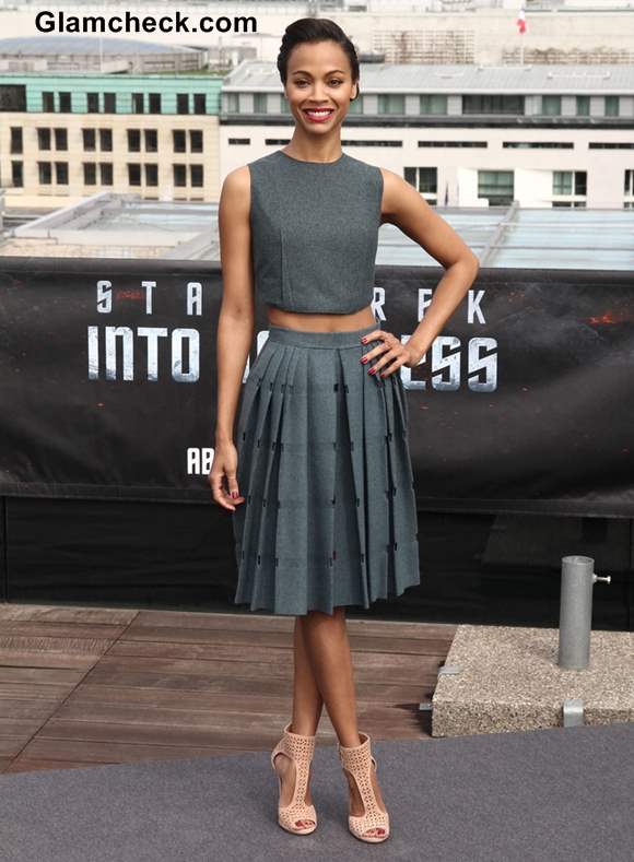 Zoe Saldana at Star Trek Into Darkness Photocall