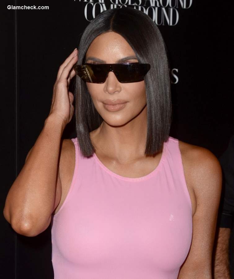 Kim Kardashian in Pink Snug Dress at 25th Anniversary of ‘What Goes ...