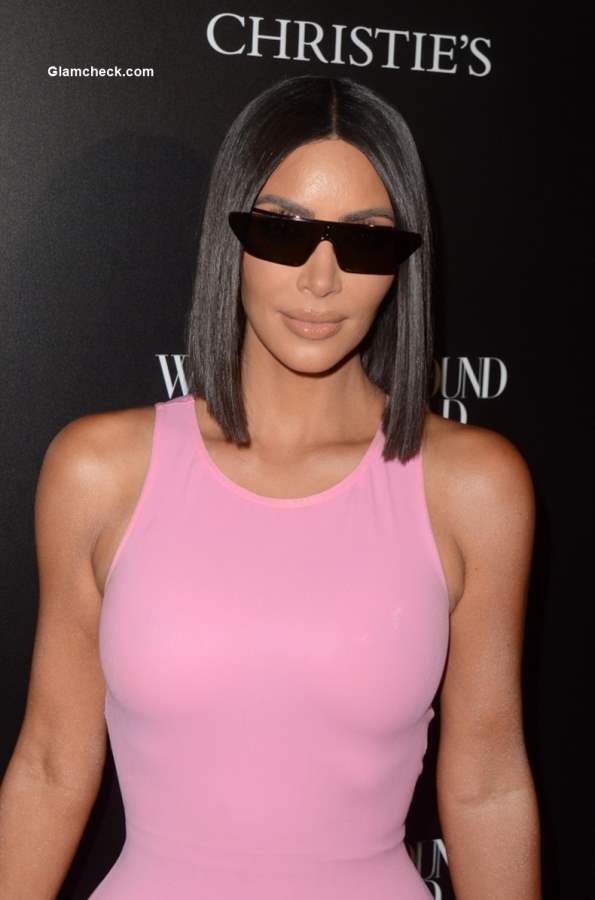 Kim Kardashian in Pink Snug Dress at 25th Anniversary of ‘What Goes ...