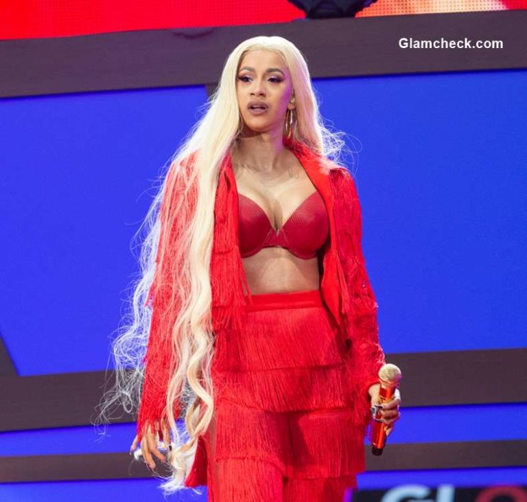 Cardi B at 218 Global Citizen Festival Long Hair