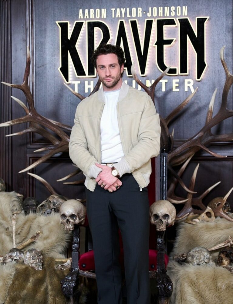 Aaron Taylor-Johnson Promotes Kraven the Hunter in Madrid
