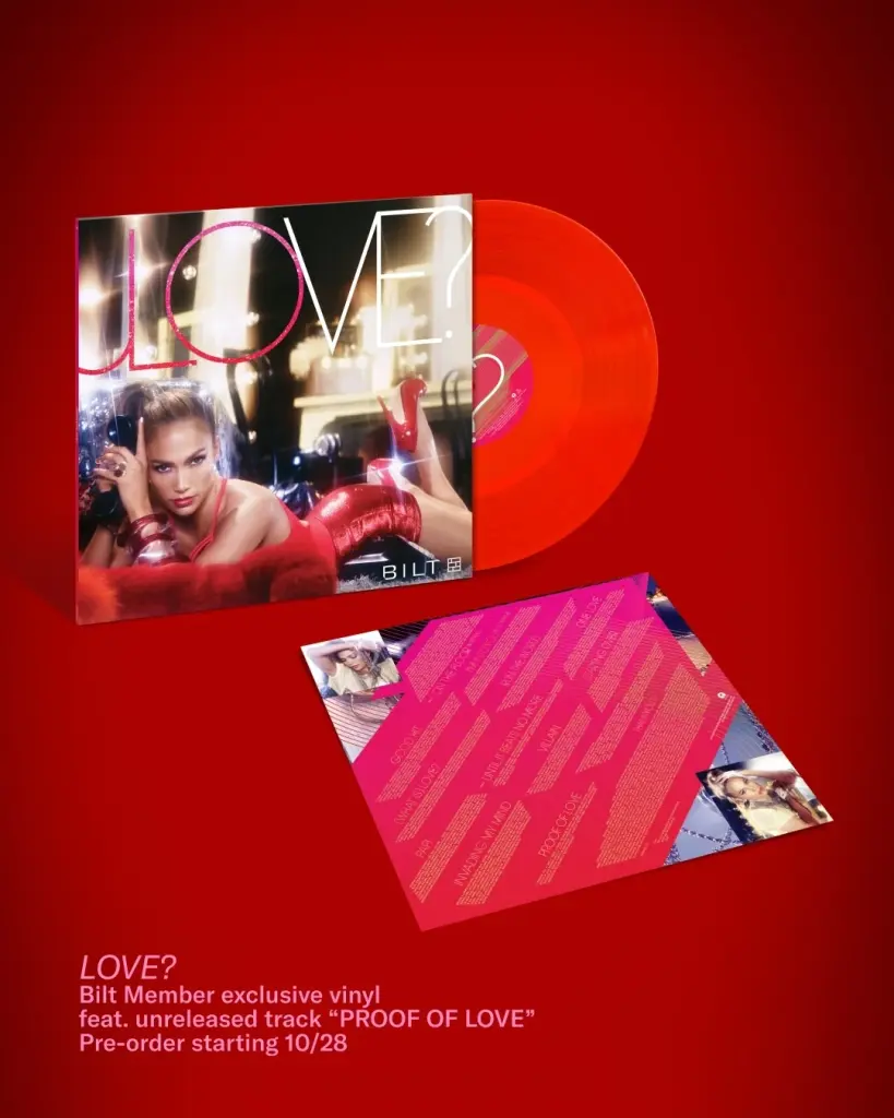 Jennifer Lopez's LOVE? album returns on vinyl in standard, deluxe and cherry-red Bilt editions.