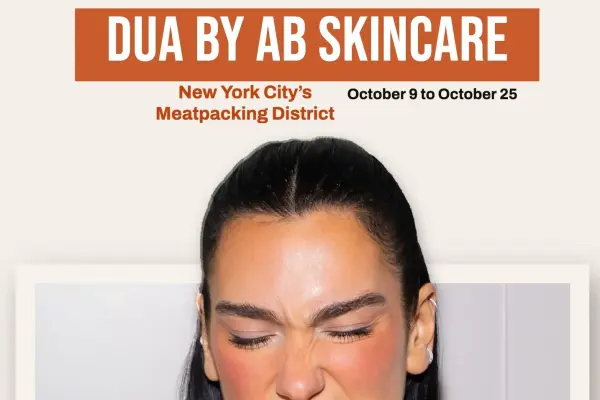 Dua Lipa Brings Her DUA by AB Skincare Pop Up to New York City