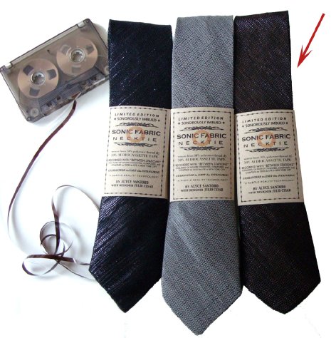 recycled cassette tape neckties