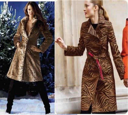 Animal print coat