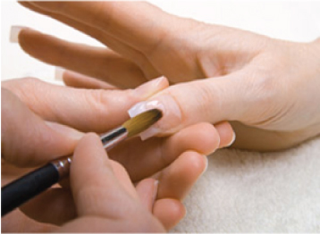 Apply acrylic nail