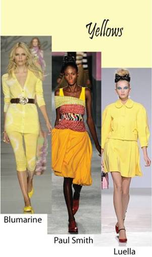 Color trend Spring summer 2010 yellow