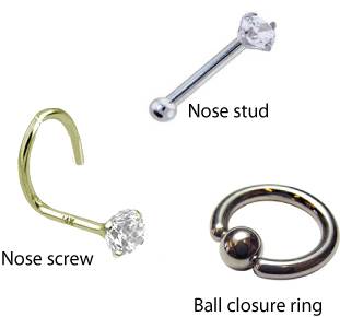 how to take out a nose ring with a ball