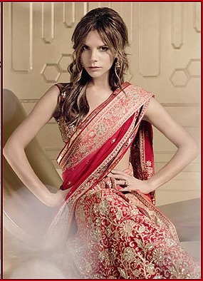 Victoria Beckham  in saree