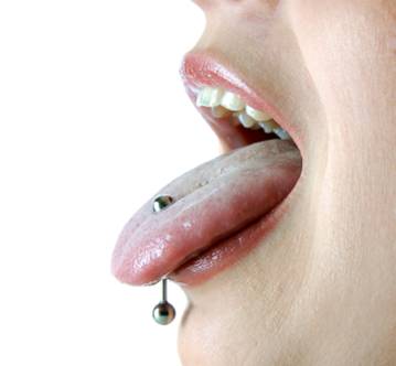 Tongue piercing