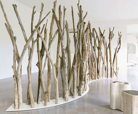 Driftwood room dividers - eco trends