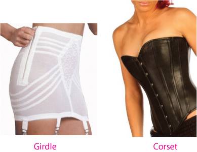 Girdle and corset difference