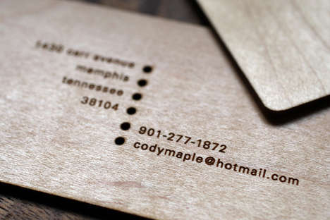 Wooden business cards