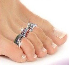 silver toe rings