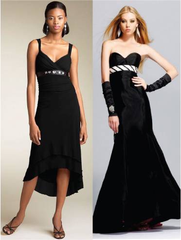 Black party wear women