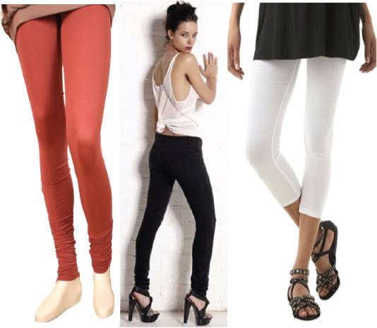 Plain solid color leggings