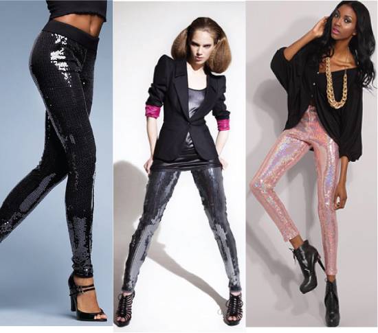 Shimmer sequin leggings