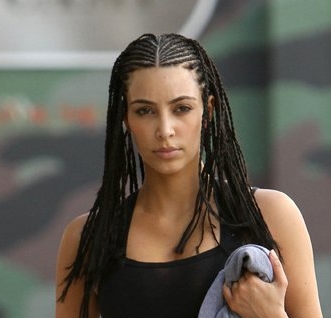 Kim Kardashian debuts Cornrows 2